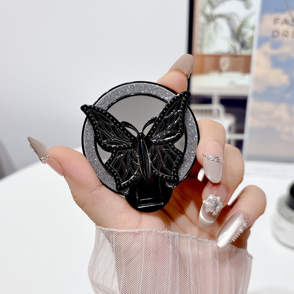 ขาตั้งโทรศัพท์รูปผีเสื้อ กระจกแต่งหน้า และที่ถือแบบติดกาว พับเก็บได้ สำหรับดูหนังมือเปล่า - รูปที่ 4