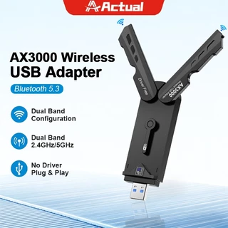 Actual Wifi6+BT5.4 รุ่นใหม่ล่าสุด ใช้งานได้2ฟังก์ชั่นในตัวเดียว ไวไฟ6 AX3000+Bluetooth5.4 Wifi รับได้ทั้งความถี่
