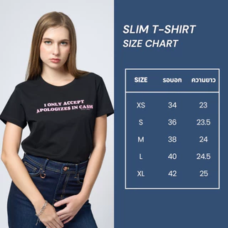DAVIE JONES WOMEN [BE FEARLESS] เสื้อยืดผู้หญิง Logo Slim Fit T-Shirt สีขาว ดำ เบจ ชมพู กรม เขียว เขียวอมเทา LG0006