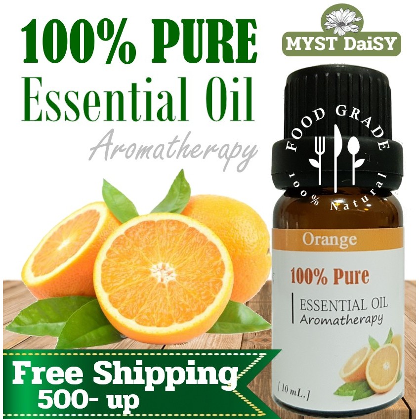 [10 mL.] Food Grade 100% Pure Essential Oil น้ำมันหอมระเหยส้ม (Orange) 100%ไม่ผสม รับประทานได้ (ไม่ใช่กลิ่นสังเคราะห์)
