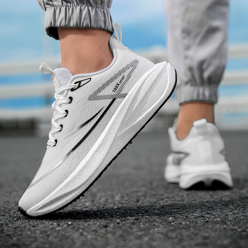 รองเท้าวิ่งหญิง Cuzee ระบายอากาศได้ดี น้ำหนักเบา ยืดหยุ่นสูง เหมาะสำหรับนักเรียน รองเท้ากีฬาอัลตร้าไลท์ หลากสี - รูปที่ 2