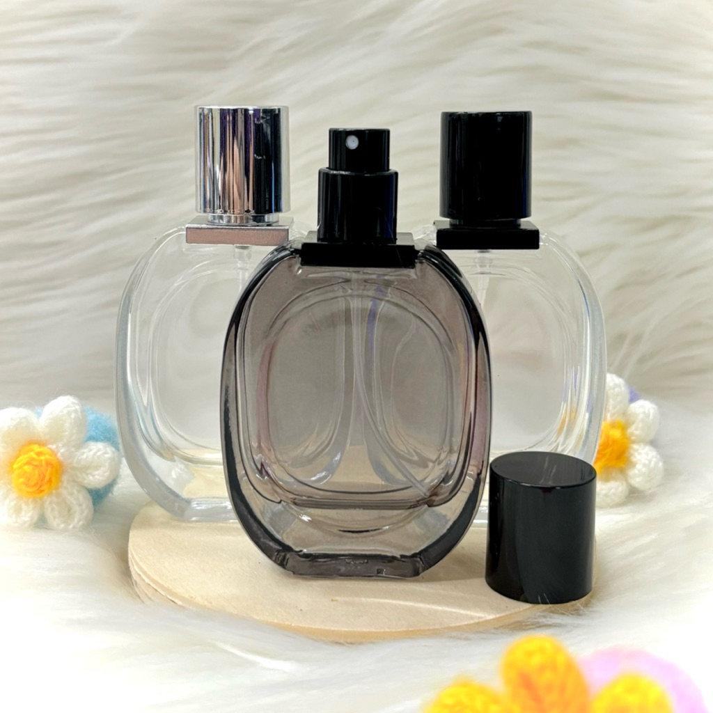 ขวดดีปทีค 30ml.เปรย์แก้วใสฝาสีดำ/ฝาสีเงิน ขวดแบ่งน้ำหอม สินค้าคุณภาพดี ขวดสวย
