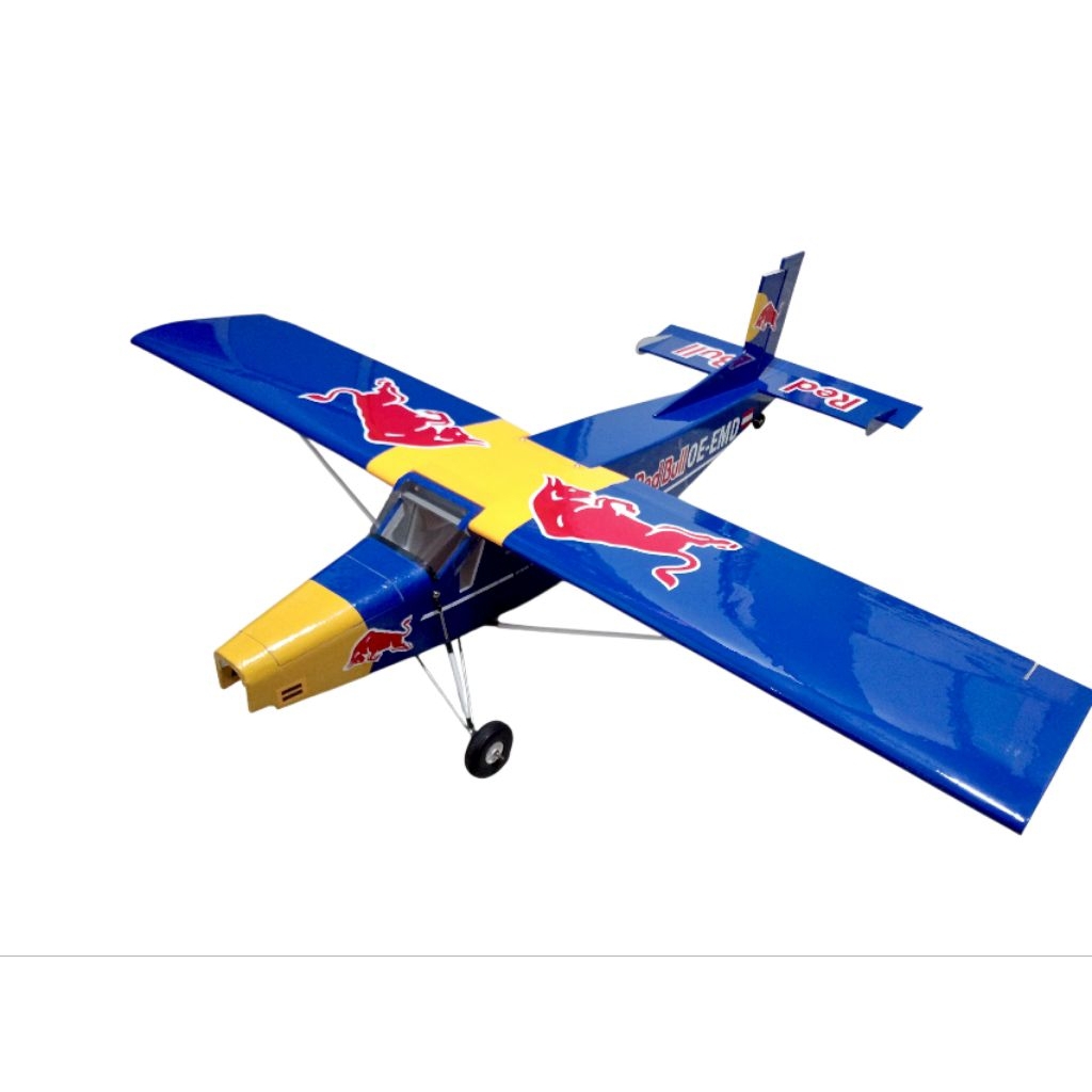 เครื่องบินโฟม+ไม้(ลำเปล่า) :Pilatus ลายRedBull ปีกยาว 1.2 เมตร (ไม่รวม มอเตอร์ แบตเตอรี่ รีซีฟ รีโมท )
