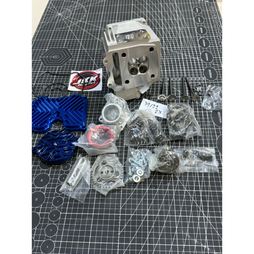 ฝา w125 4วาว ทรงExciter วาว22-19 ใส่ลูก59-63มิล มีอุปกรณ์ให้ไปครบชุด