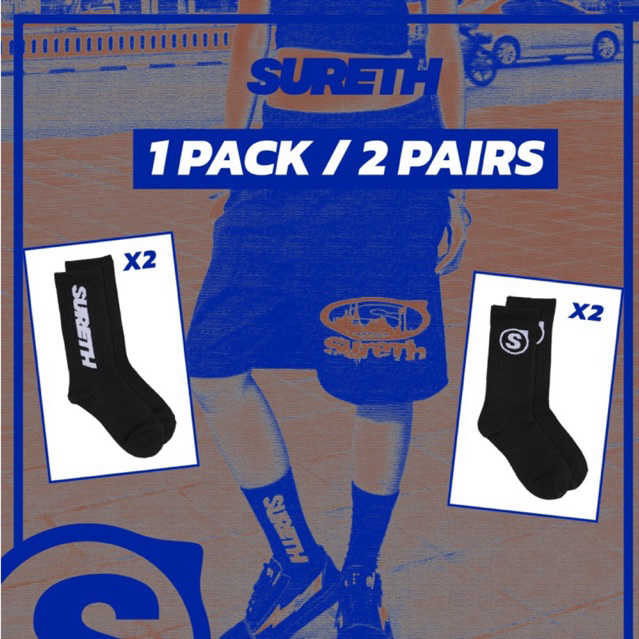 Sure thing - ถุงเท้าชัวร์ติง ใส่สบาย มี 2ลาย 1แพ็ค 2คู่