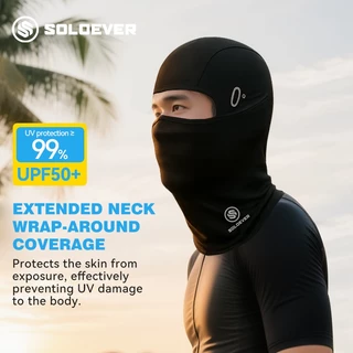 Soloever โม่งกันแดด ผ้าดี เย็นสบาย ระบายอากาศได้ดี ใส่ได้หลายแบบ ผ้าลื่น หน้ากากกันฝุ่น หน้ากากขี่จักรยาน