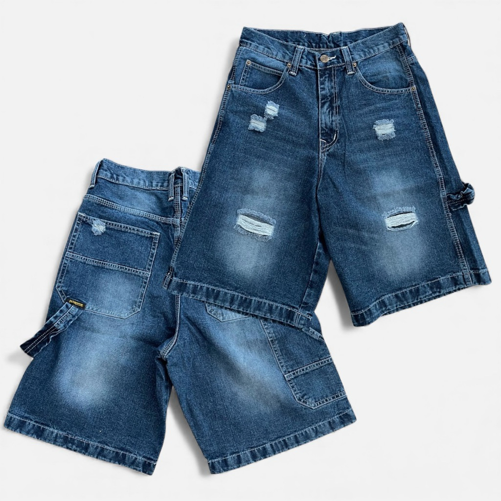 HR Men Shorts ทรงจอส 5 ส่วน แต่งสะกิดขาด เป้าซิป ไซส์ 26 -36“