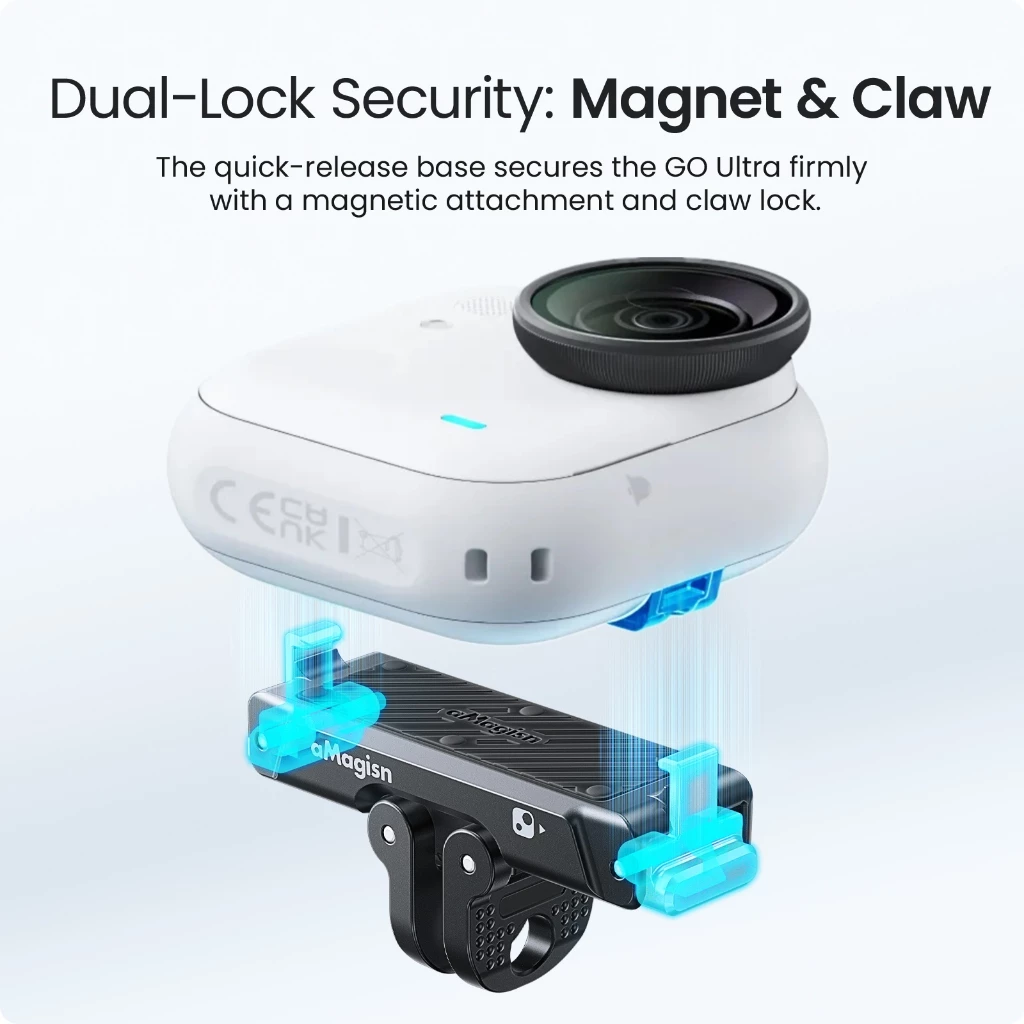 aMagisn GO Ultra Metal Quick Release Mount เพลทสำหรับ กล้องinsta360 GO Ultra thumbnail 5