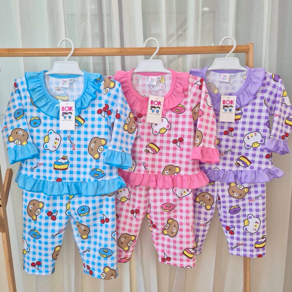 ชุดนอนเด็กลายโพนี่ผ้าลื่น พร้อมส่ง