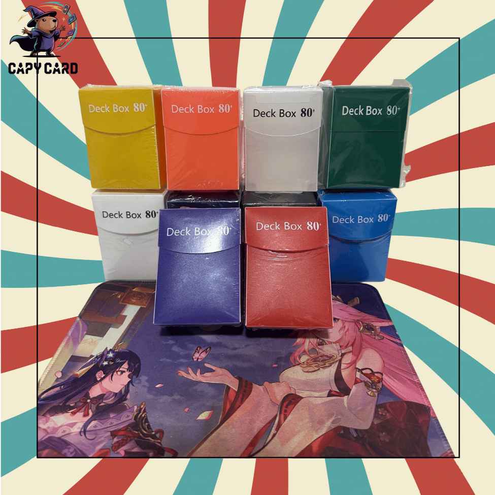 Deck Box 80+ กล่องใส่การ์ด Battle Of Talingchan / Vanguard / Onepiece / Pokemon / Disney Lorcana พลาสติก มีหลายสี
