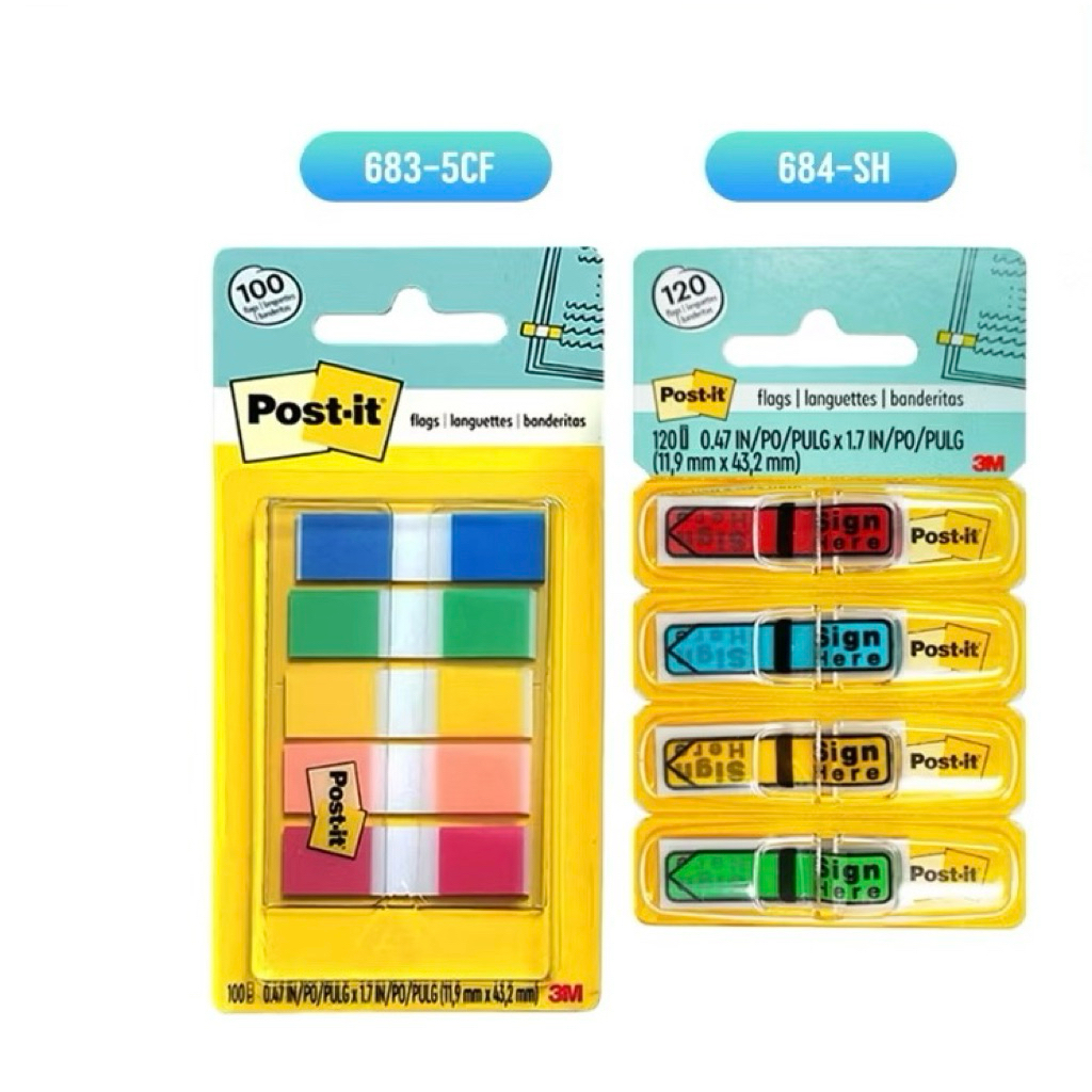 3M Post-it โพสต์อิท แฟล็กซ์ รุ่น 683-5CF และ 684-SH
