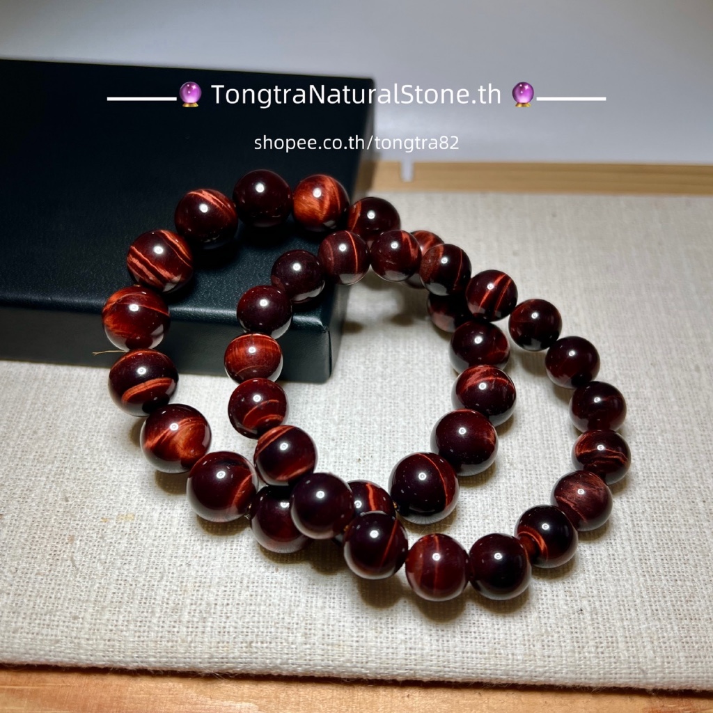 กำไลข้อมือ เรดไทเกอร์อาย(Red Tiger eye)"หินแห่งการต่อสู้"