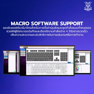 NUBWO คีย์บอร์ดเกมมิ่ง X806 100% Hot-Swap CIY Mechanical RGB 16 โหมด พร้อม Knob ปรับเสียง