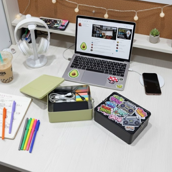 Vintage Tin Box กล่องอลูมิเนียมขนาดใหญ่ กล่องเหล็กขนาดใหญ่ คุณภาพดี เก็บเครื่องประดับและของใช้เครื่องเขียนหูพังสายชาร์จ - รูปที่ 4