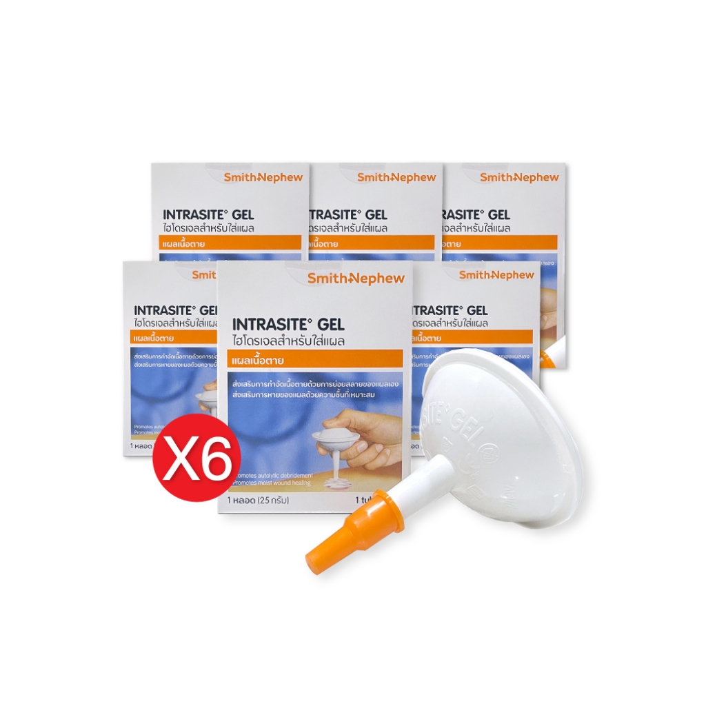 แถมถุงมือ20ชิ้น(2ถุง)*6 กล่อง INTRASITE Gel 25 g เจลทาแผลกดทับ อินทราไซท์ เจล รูปที่ 2