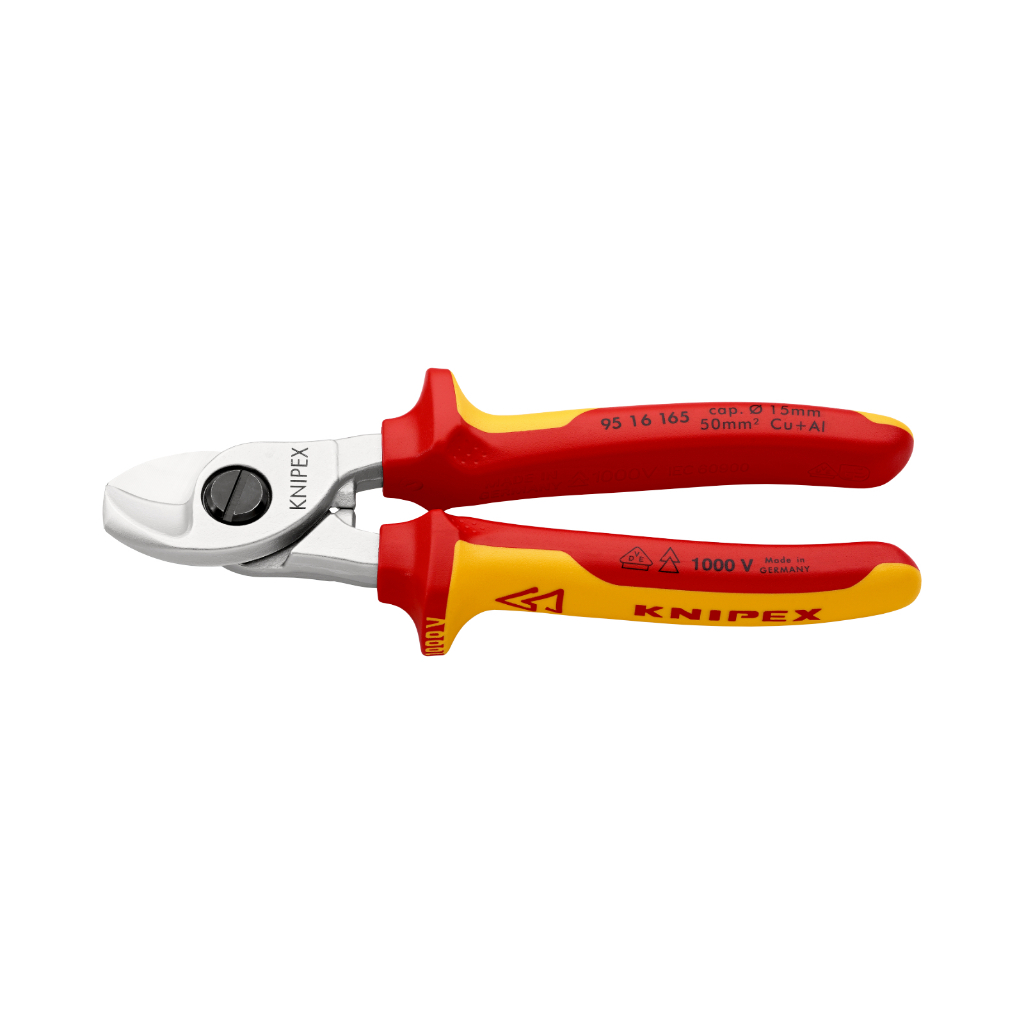 KNIPEX Cable Shears VDE 165 mm กรรไกรตัดสายไฟ VDE 165 มม. รุ่น 9516165