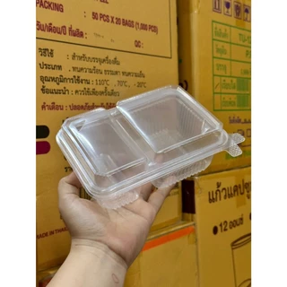 กล่องข้าวฝาติดในตัว2ช่อง 750ml.รุ่นNT-LB750-2 เจาะรูระบายอากาศ เข้าไมโครเวฟได้