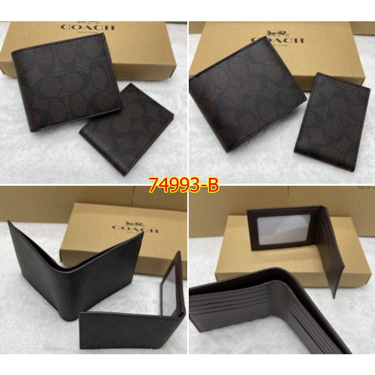 【จัดส่งรวดเร็ว】กระเป๋าสตางค์ ใบสั้น แบบพับได้ สําหรับผู้ชาย 74993 75086 26072 74771 - รูปที่ 4