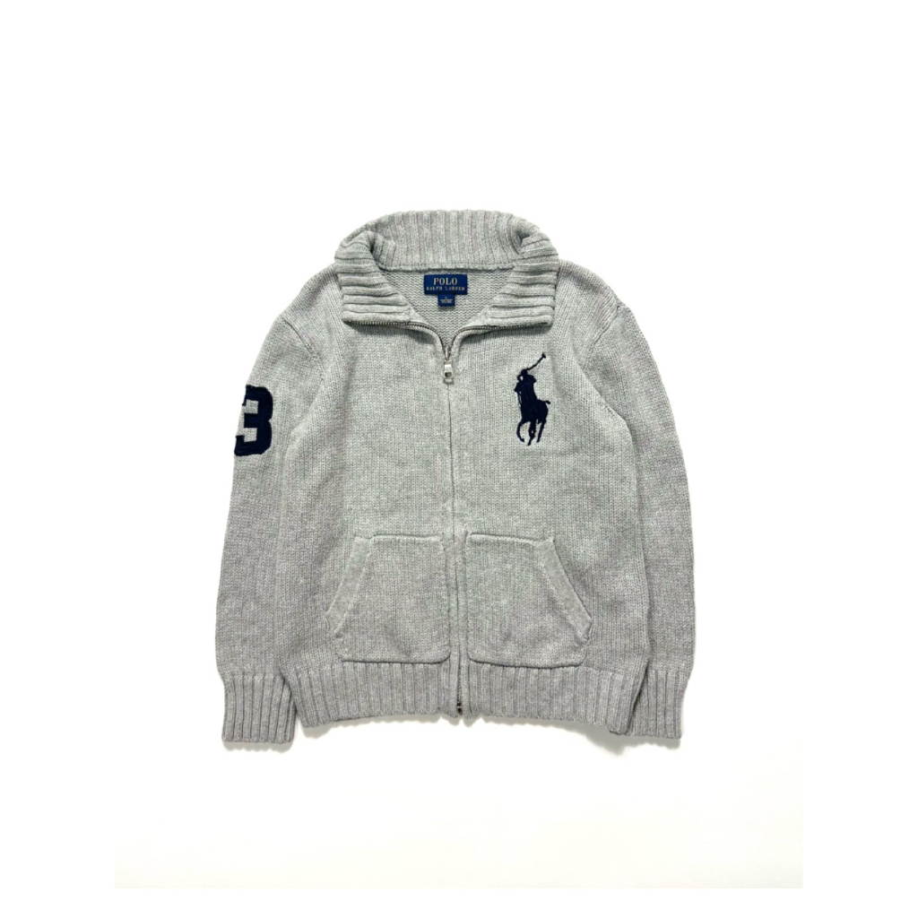 [PO•LO RL KIDS] ของแท้💯 Knit Full-zip Grey Jacket