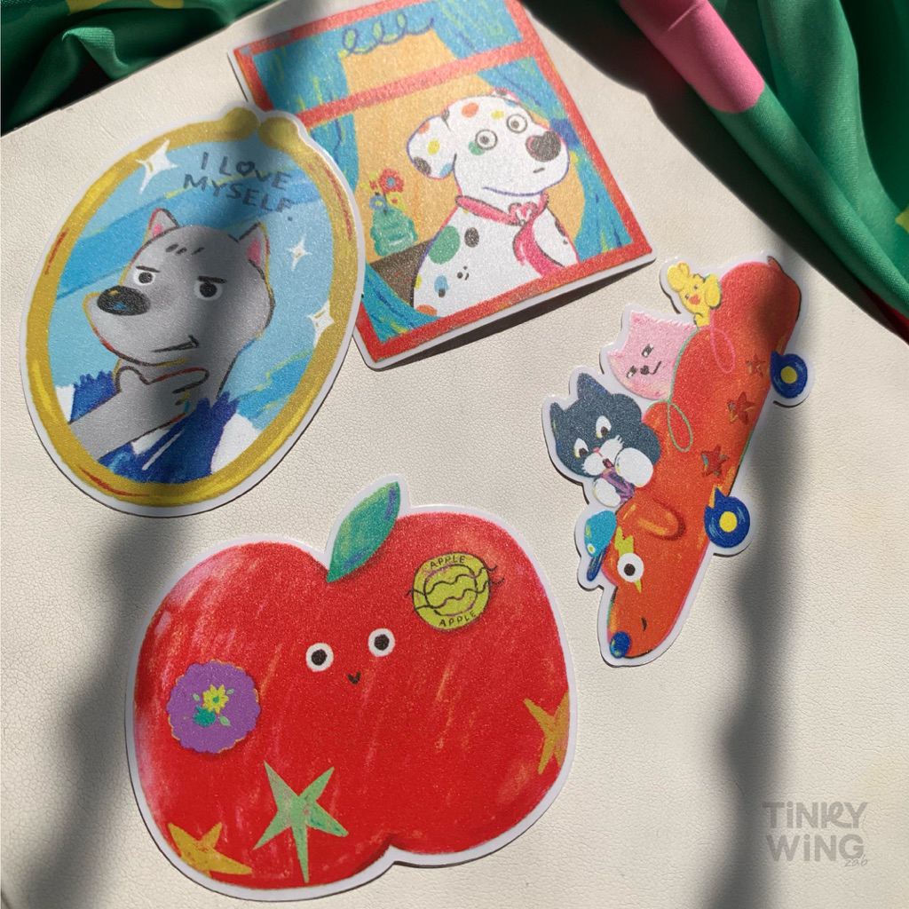 Big Sticker สติ๊กเกอร์ PVC ใส พิมพ์ทึบ สติ๊กเกอร์ชิ้นใหญ่ กันน้ำ น่ารัก