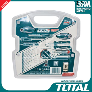 TOTAL ชุด เครื่องมือ ช่าง 7 ชิ้น รุ่น THKTHP90076 ไขควง ตลับเมตร คีม คัตเตอร์
