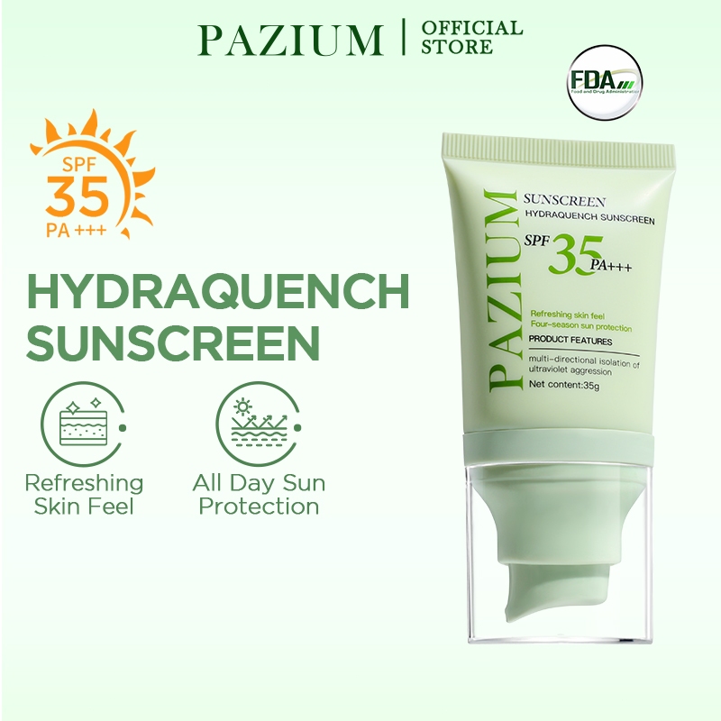 PAZAIUM FDA ครีมกันแดด ไม่เหนียวเหนอะหนะ ไม่ทิ้งคราบ น้ำหนักเบา 35g
