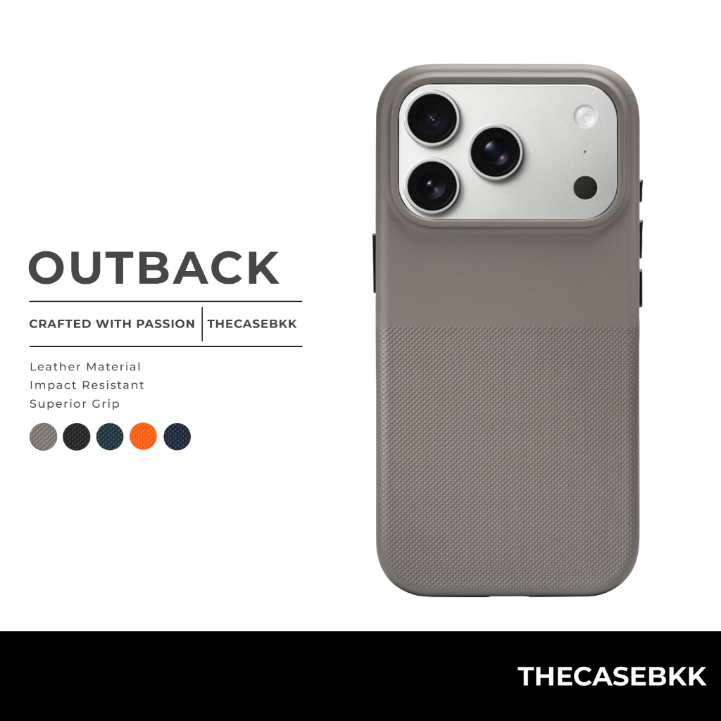 Outback Design งาน TPU Grain เคสไอโฟน THECASEBKK เคสกันกระแทก  iPhone Leather Case