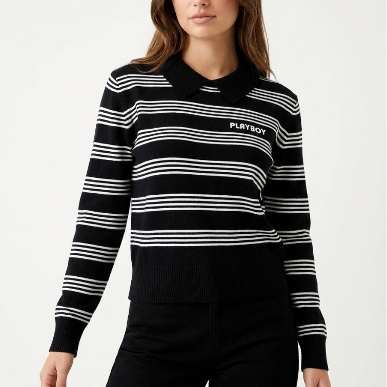 PLAYBOY เสื้อถักไหมพรม P1WT255TK036BK
