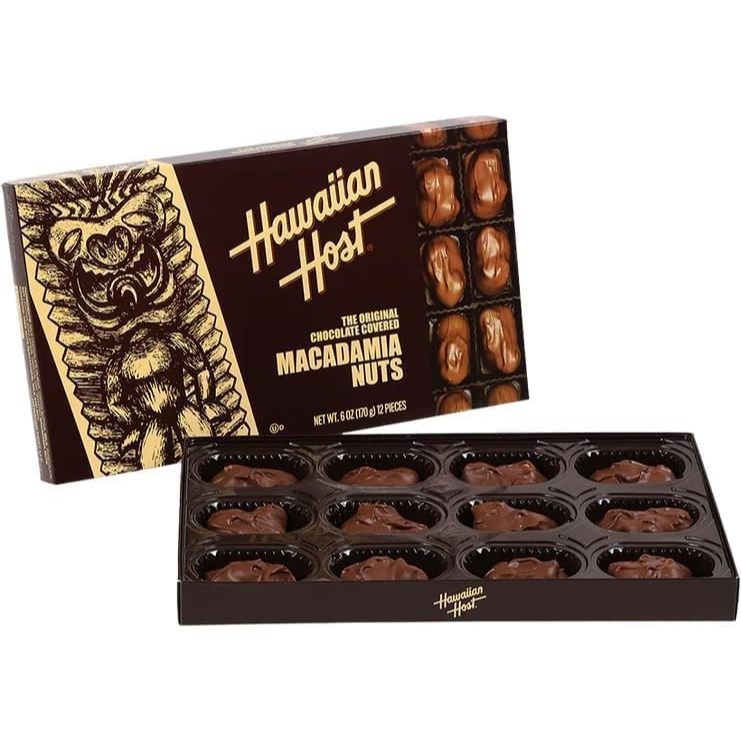 ช็อกโกแล็ต Hawaiian Host Macadamia Nut Chocolate 6 oz (160g)