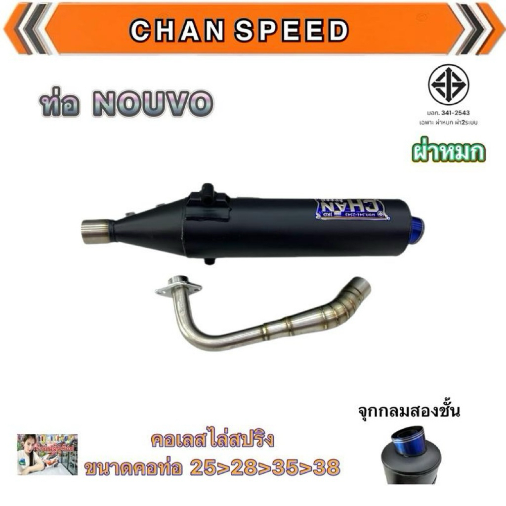 ท่อผ่าNoUVO MXชาญสปีดคอเลสไล่สปริง - รูปที่ 4