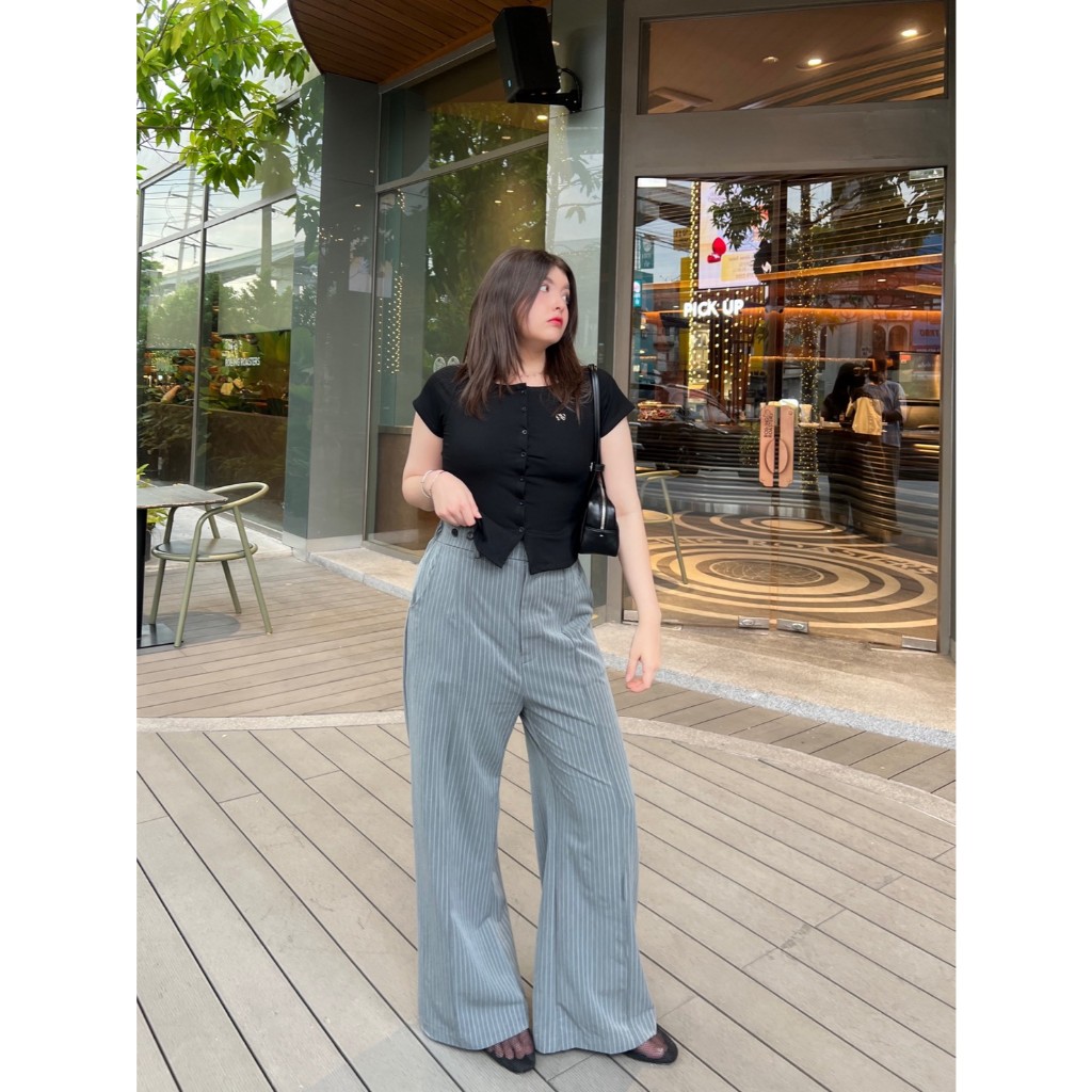 CurveG Rose Stripped Pants กางเกงขายาวโรเซ่ลายริ้ว