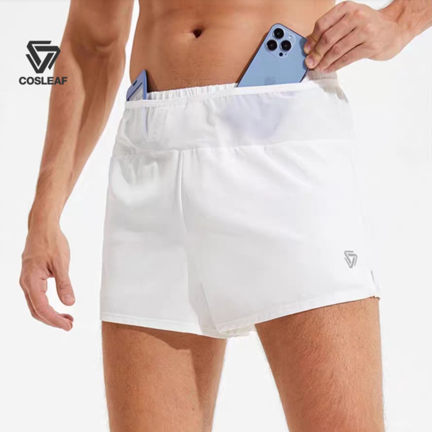 Cosleaf Sport Shorts กางเกงขาสั้้นผู้ชาย กางเกงวิ่ง สำหรับออกกำลังกาย มีซับในตัว  มีกระเป๋าใส่ของรอบเอว ใส่สบายไม่ร้อน
