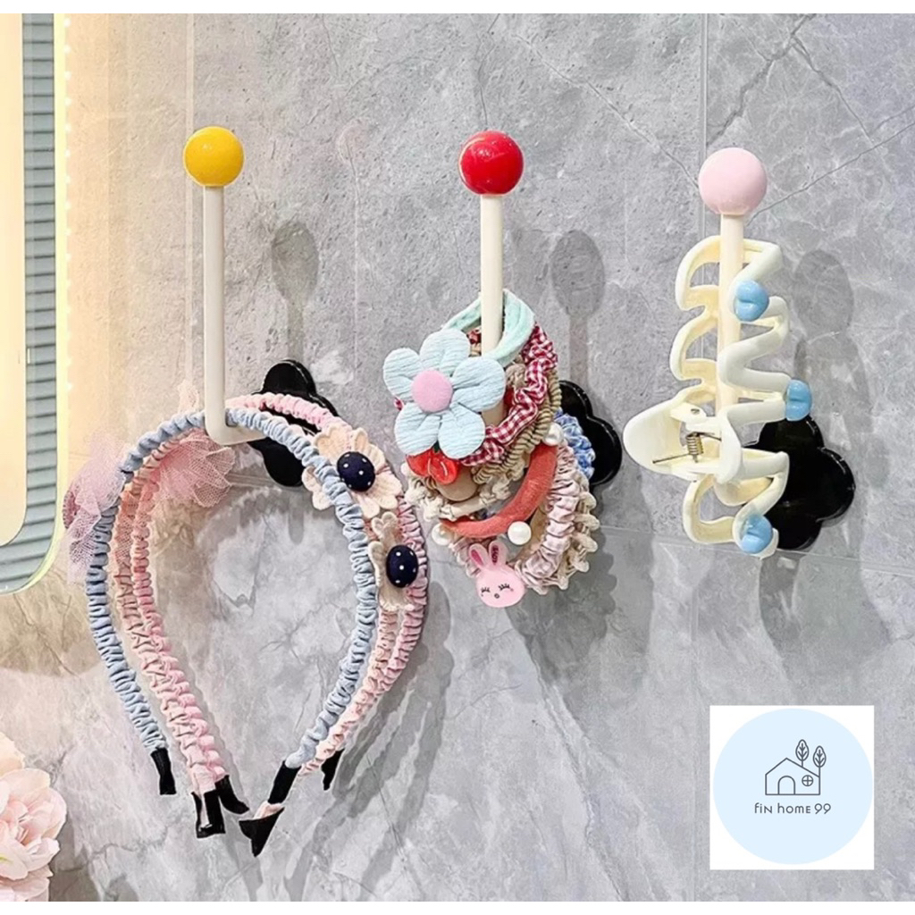 🧸ตะขอติดผนังห้องน้ำบ้าน ตะขอเก็บของห้องครัวกาวกันลื่นทนทานสามารถติดในห้องน้ำห้องครัว⚡️
