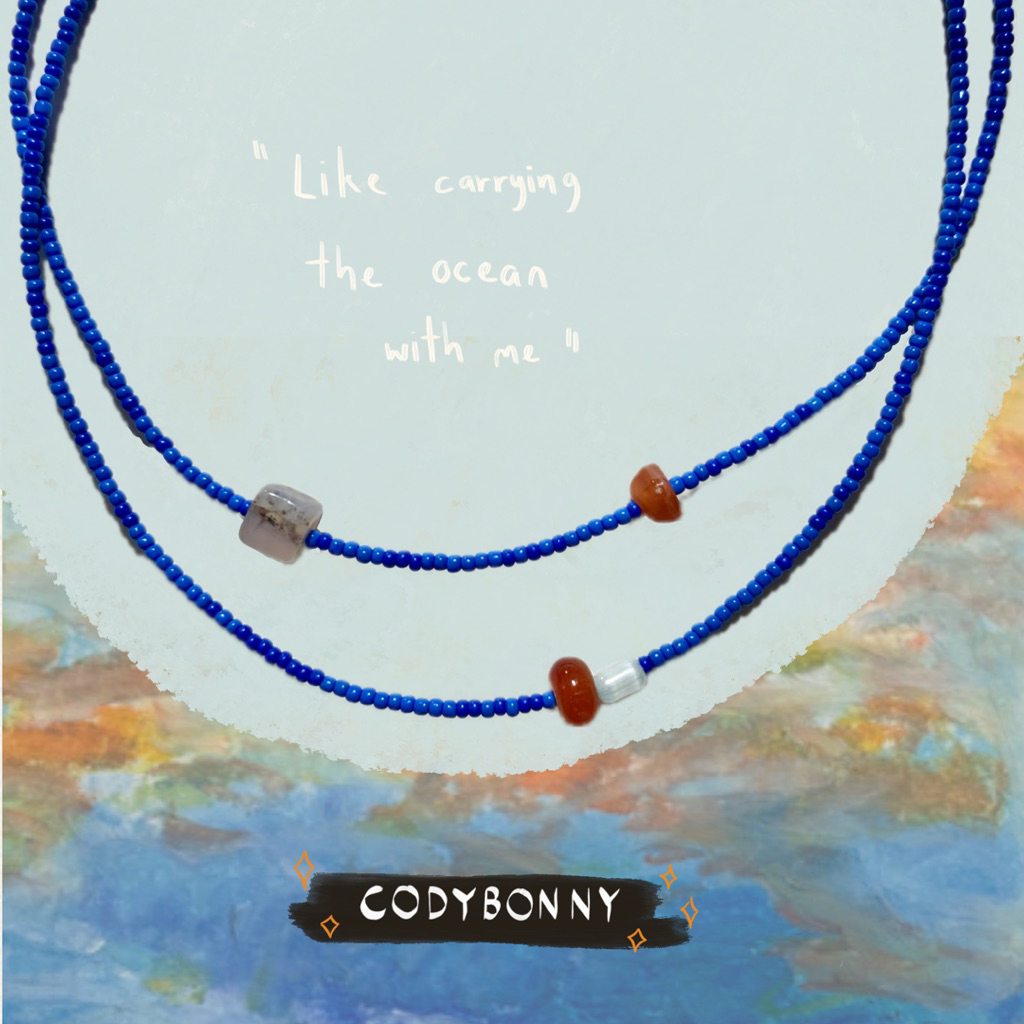 สร้อยคอลูกปัด Azure Wave 💙🧡 |Necklace