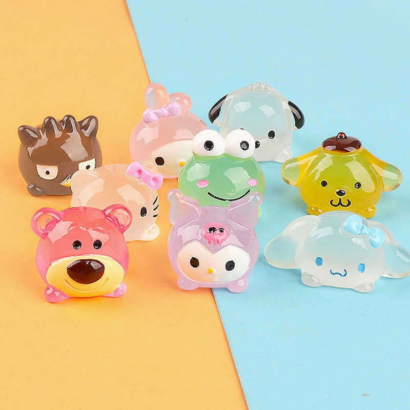 ซานริโอ้และพ้องเพื่อนแบบเรืองแสง เรซิ่นขนาดใหญ่ อุปกรณ์DIY ตกแต่งบ้าน โต๊ะทำงาน พร้อมส่ง ร้านไทย