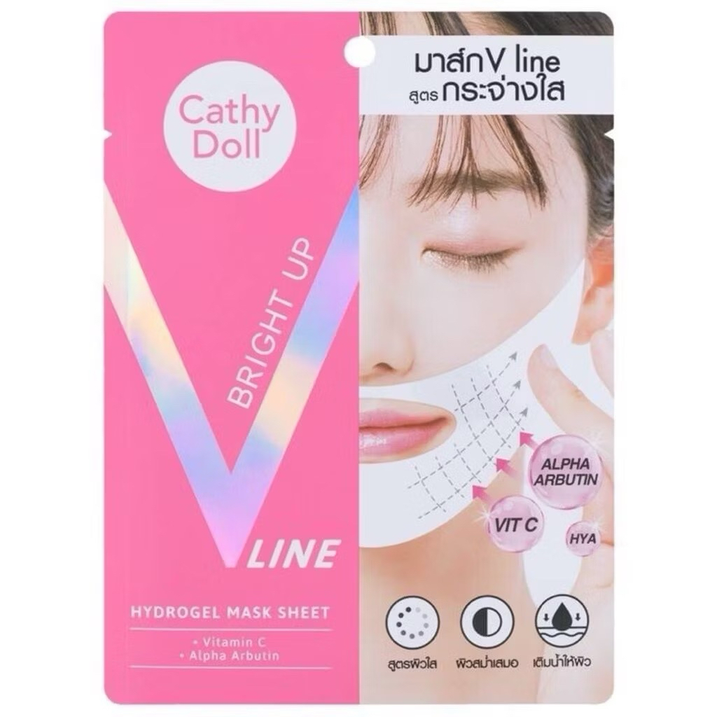 (ซอง) เคที่ดอลล์ มาส์ก V Line ยกกระชับ Cathy Doll V Line Hydrogel Mask Sheet 18 กรัม