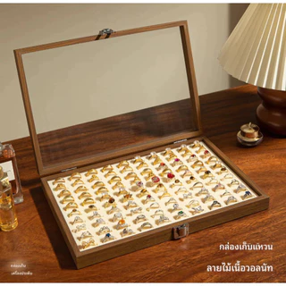 CODกล่องเก็บสร้อยคอมุกพร้อมฝาปิด สร้อยข้อมือยาวกันฝุ่นแก้ว เครื่องประดับลูกปัด กล่องใส่เครื่องประดับส