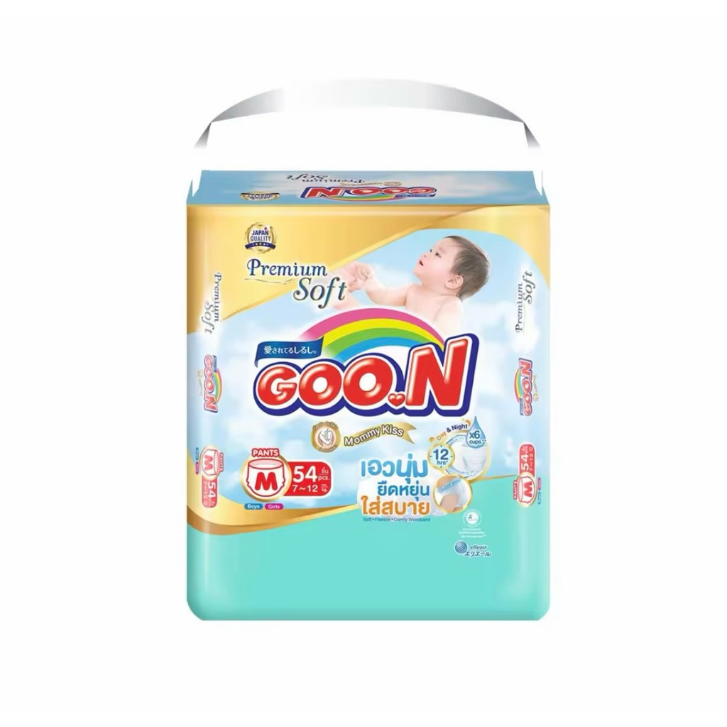 GOON กูนน์ ผ้าอ้อมเด็ก แบบกางเกง  ไซส์ซุปเปอร์ จั้มโบ็ ขายยกลัง(1ลัง) - รูปที่ 2