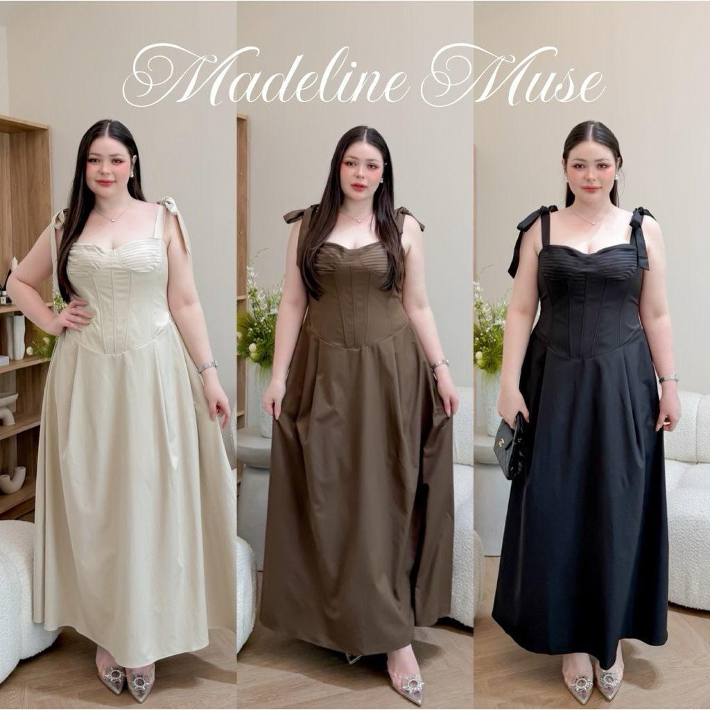 Lady M | Madeline Muse dress plussize เดรสยาว หรูหวาน สไตล์คลาสสิก สำหรับสาวอวบ ใส่ออกงานกลางวัน กลางคืน ดินเนอร์