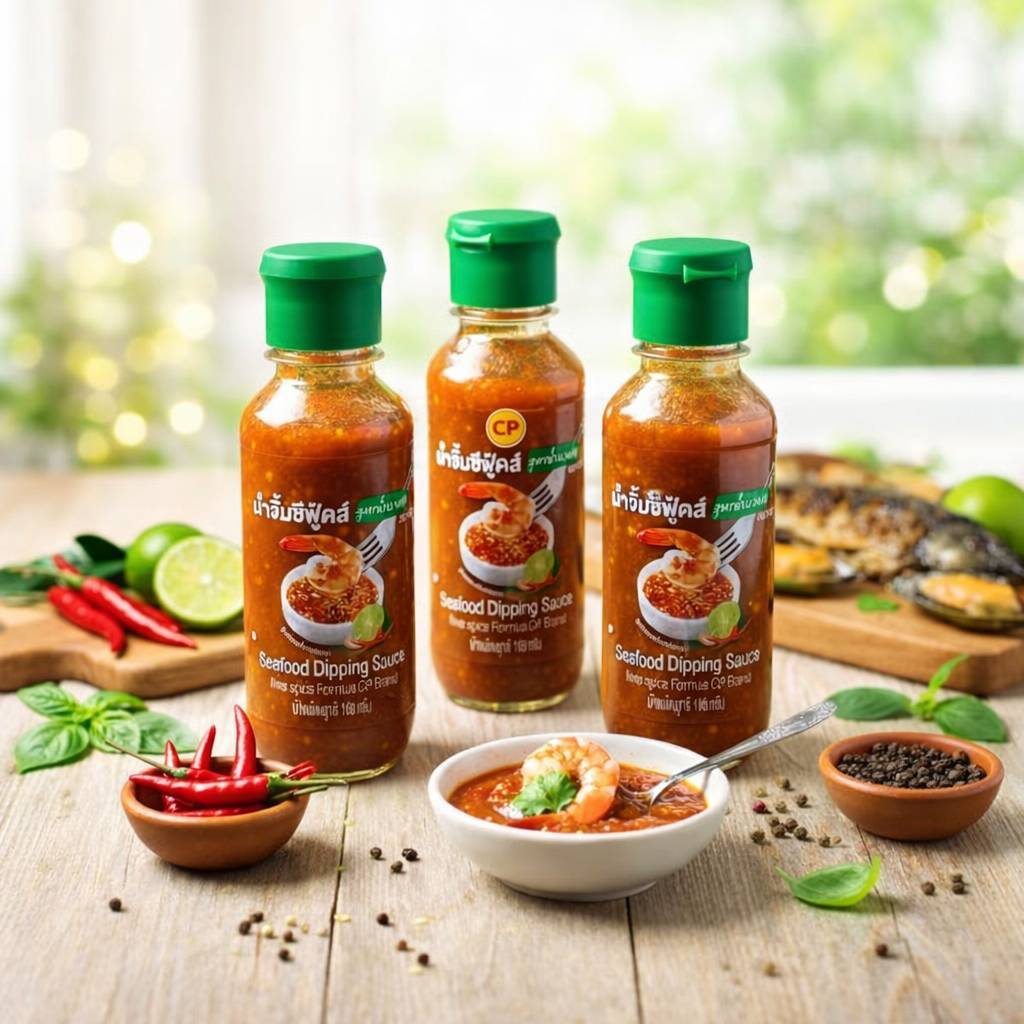(พร้อมส่ง) EX มี.ค 69  (3 ขวด)  น้ำจิ้ม​ซี​ฟู้ด CP สูตรมะนาว 160กรัม  แซ่บซี๊ดตั