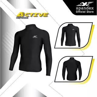 Spandex เสื้อรัดกล้ามเนื้อแขนยาวคอเต่ากันUV ใส่ว่ายน้ำ ออกกำลังกาย ผ้าไม่อมเหงื่อ ระบายอากาศดี CM105