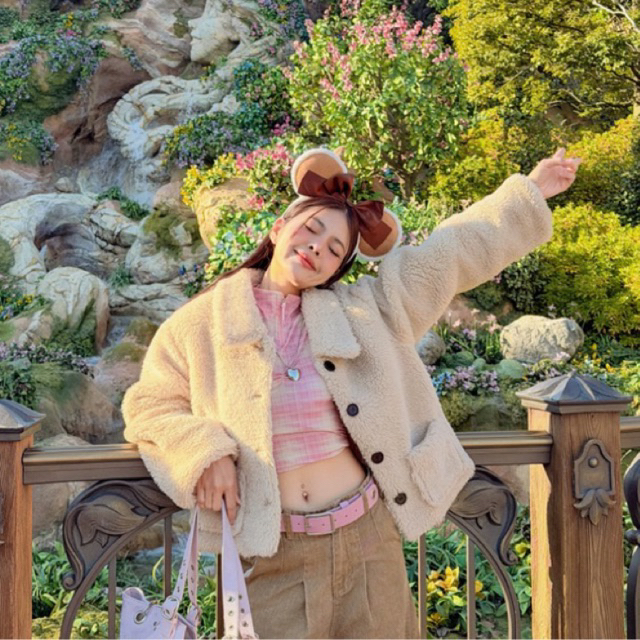 (พร้อมส่ง)Teddy Jacket แจ็คเก็ตขนแกะเทียม น่ารักมากก กระดุมแถว ทรงเรียบสวย แมทช์ชุดง่าย