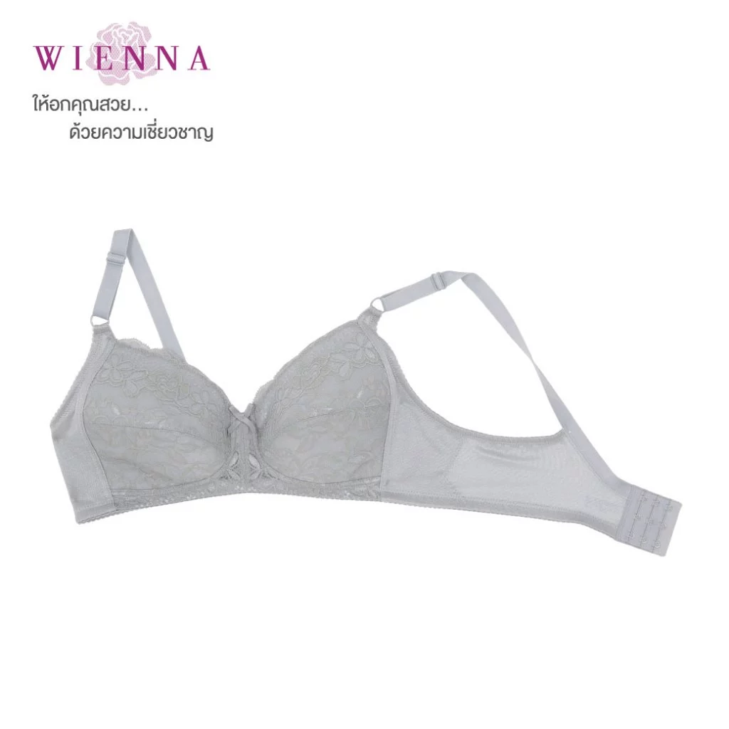 WIENNA เสื้อชั้นใน Beauty 5 Cup DB27103 ไร้โครง ไซซ์ใหญ่ สีดำ สีเนื้อ สีเทา Rose Lily