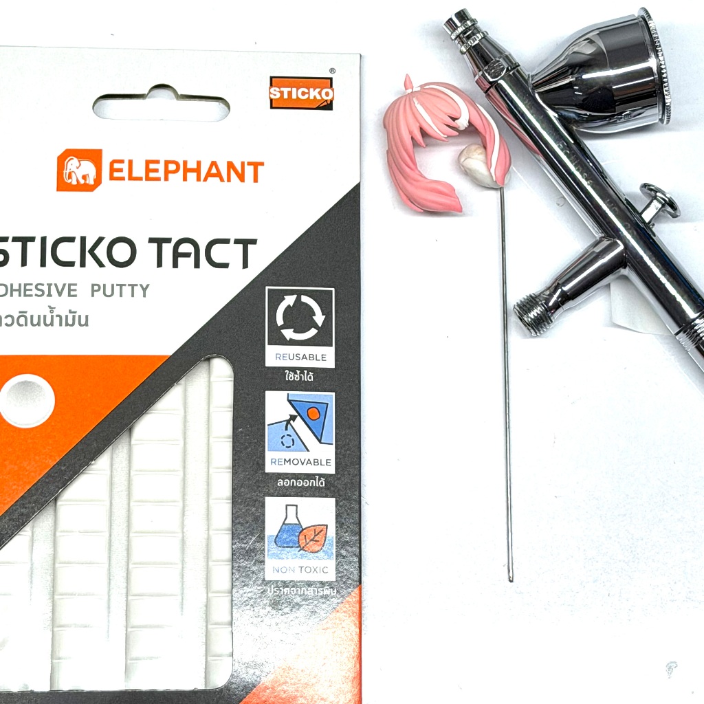 ELEPHANT STICKO TACT adhesive putty กาวดินน้ำมัน ใช้บังพ่น ใช้เกาะชิ้นงาน