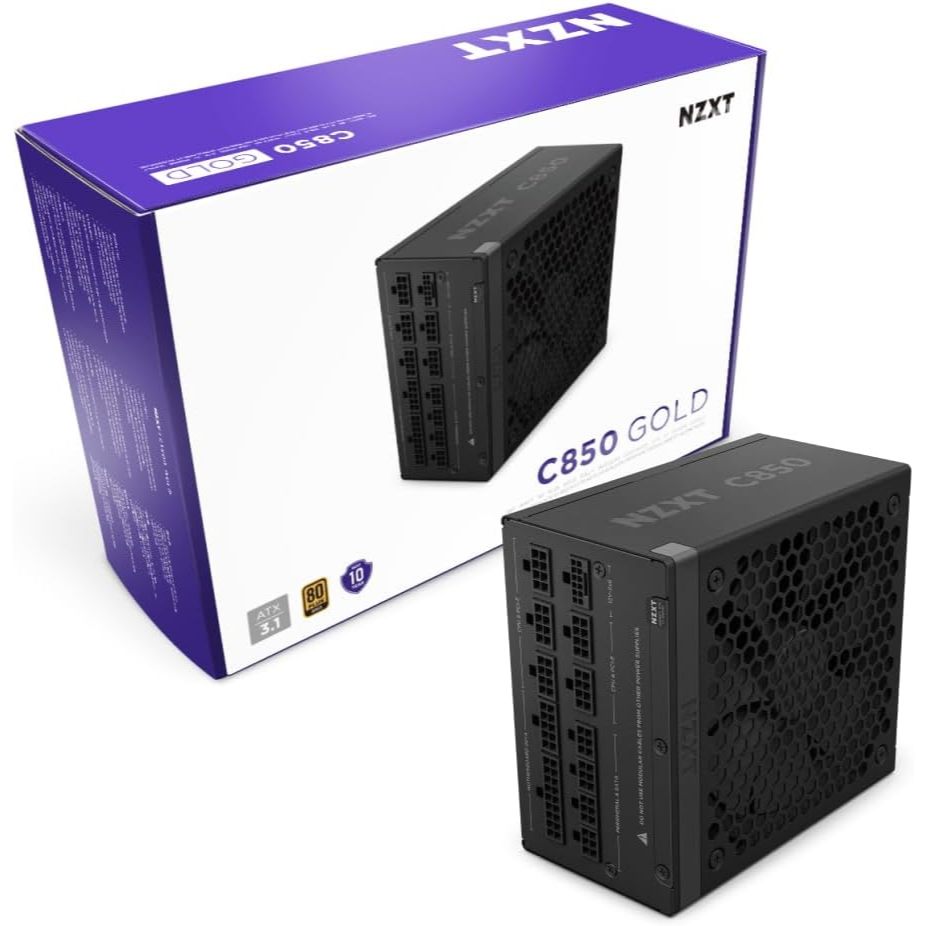 NZXT C850 850 Watt 80 PLUS Gold Fully Modular ATX 3.1 PSU (PA-8G2BB-US)