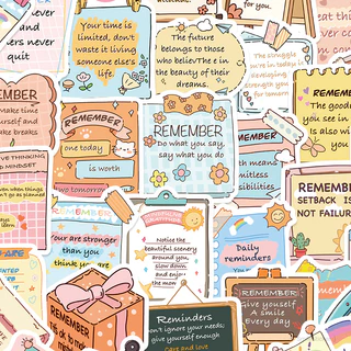 [พร้อมส่ง] สติ๊กเกอร์ Inspiration & Motivation สร้างแรงบันดาลใจ ชุด 50 ชิ้น กันน้ำ สําหรับติดตกแต่ง