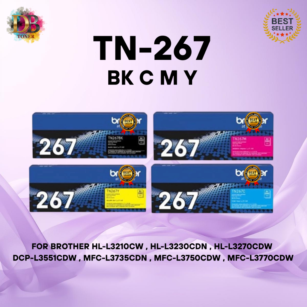 Brother TN-267 BKCMY สำหรับเครื่อง HL-L3230CDN /HL-L3270CDW/DCP-L3551CDW/MFC-L3735CDN