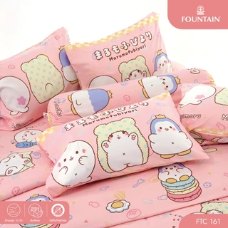 Fountain FTC161 การ์ตูน Moppu ลิขสิทธิ์แท้ Sanrio สัมผัสนุ่มลื่น ชุดเครื่องนอนฟาวน์เทน ผ้าปูที่นอน ผ้านวม