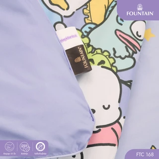 Fountain FTC168 การ์ตูน Hapidanbui ลิขสิทธิ์แท้ Sanrio สัมผัสนุ่มลื่น ชุดเครื่องนอนฟาวน์เทน ผ้าปูที่นอน ผ้านวม