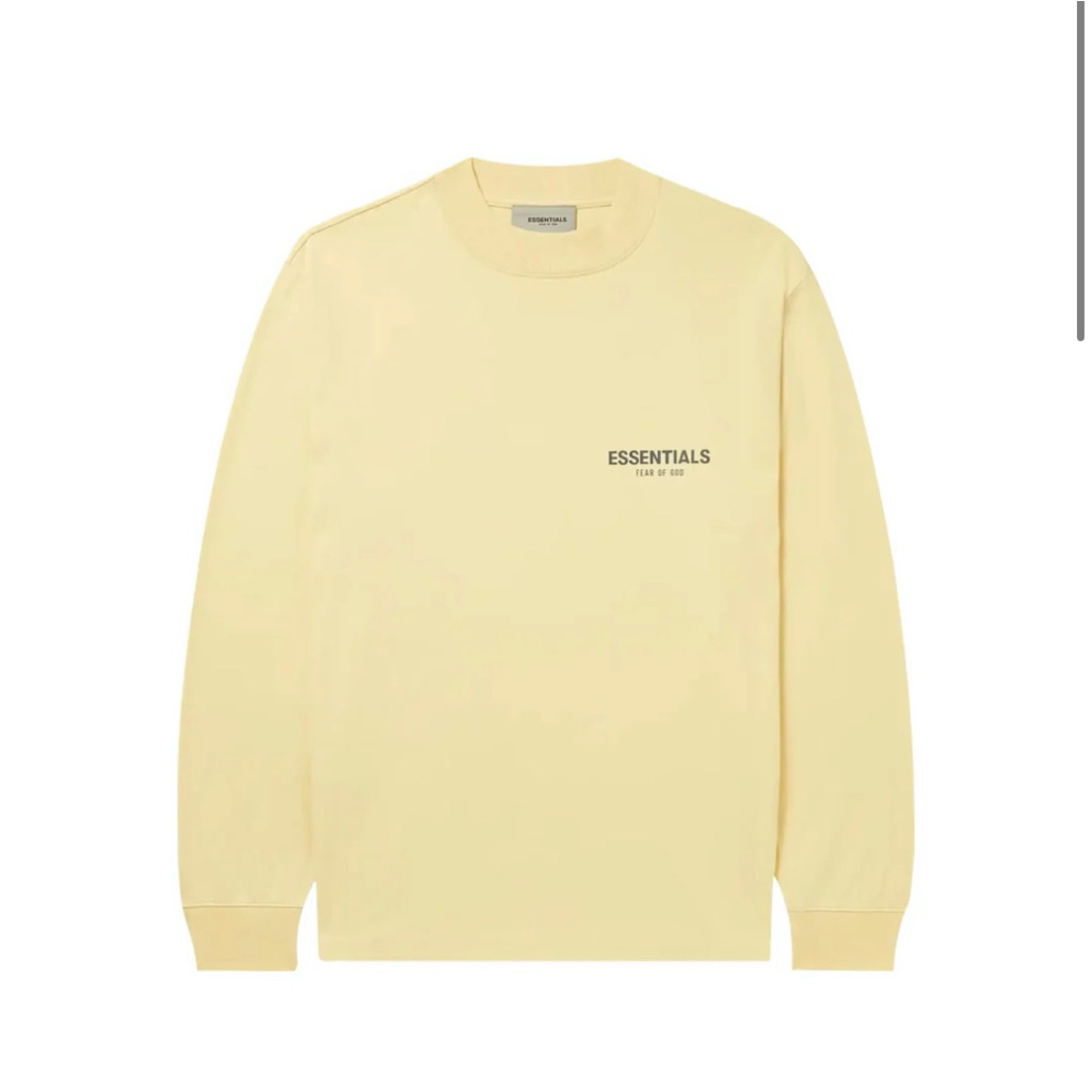 Fear of God Essentials Long Sleeves Tshirt in yellow มือสอง